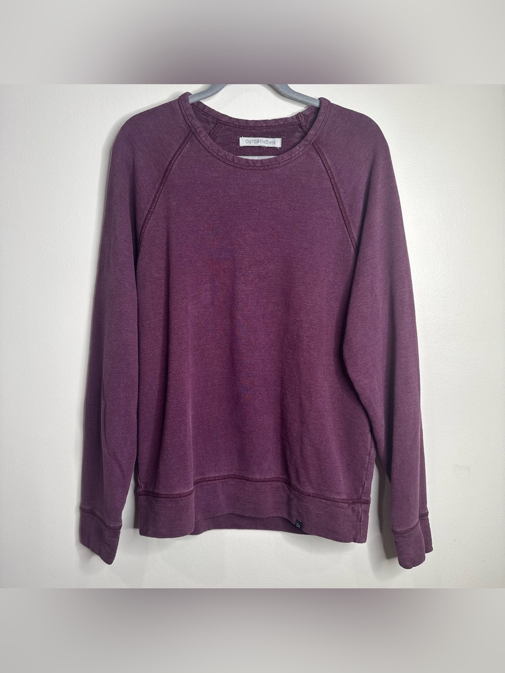 Outerknown Sur Hemp Cotton Purple Maroon Crewneck Pullover Sweatshirt Large